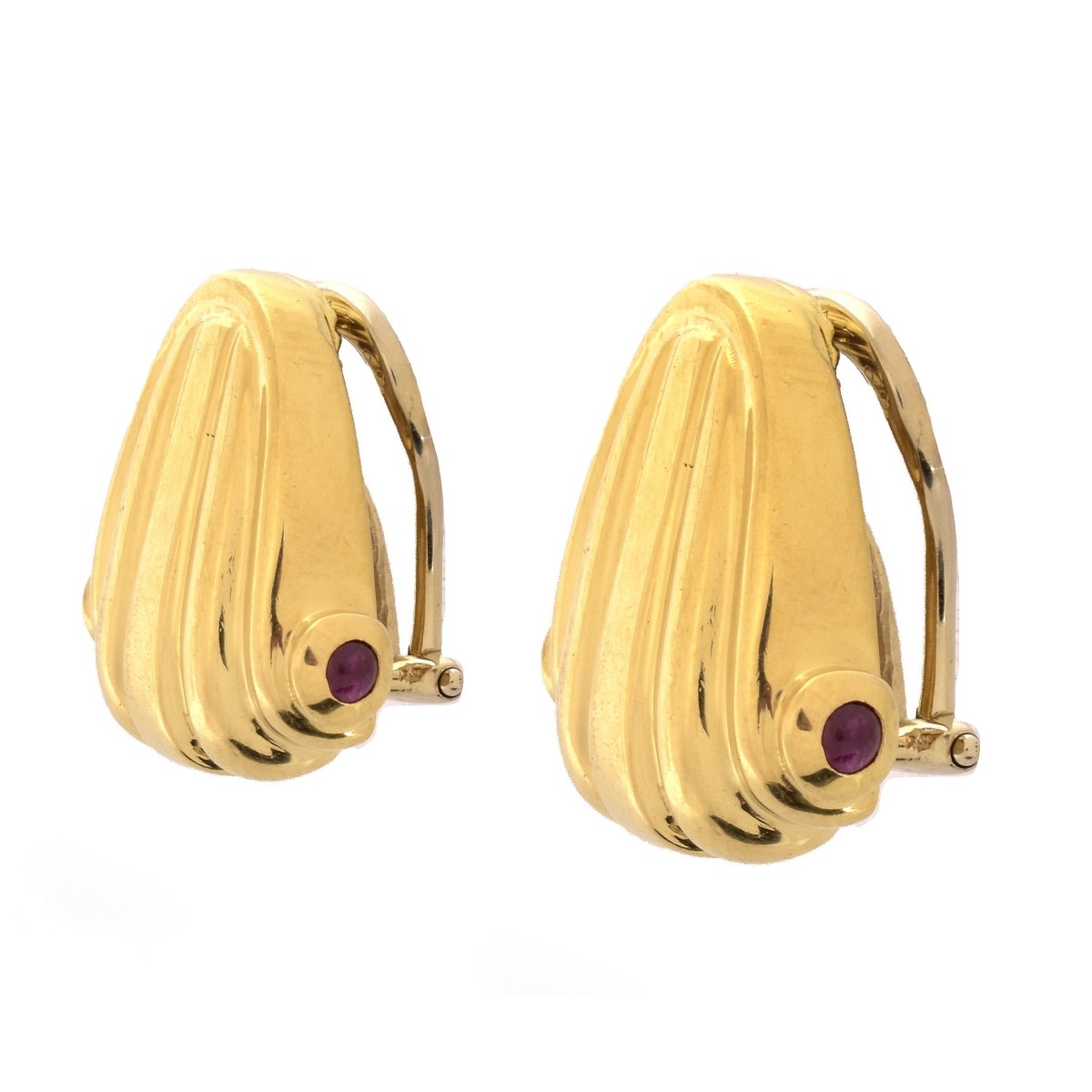 Cartier 18K and Ruby Earrings