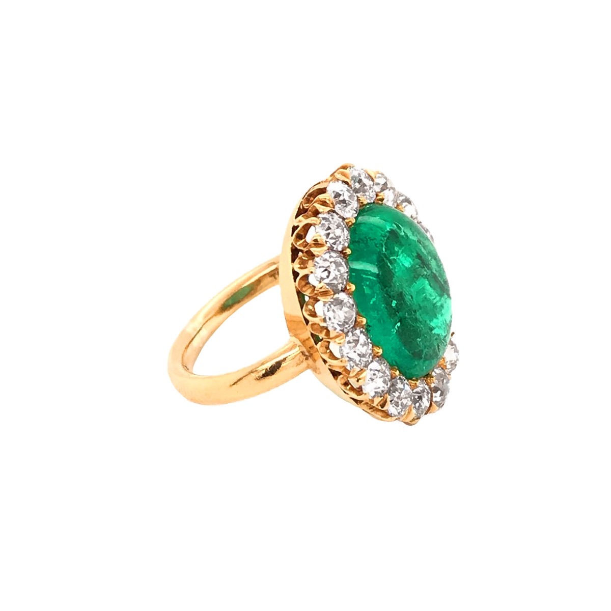 Tiffany & Co Emerald, Diamond and 18K Ring