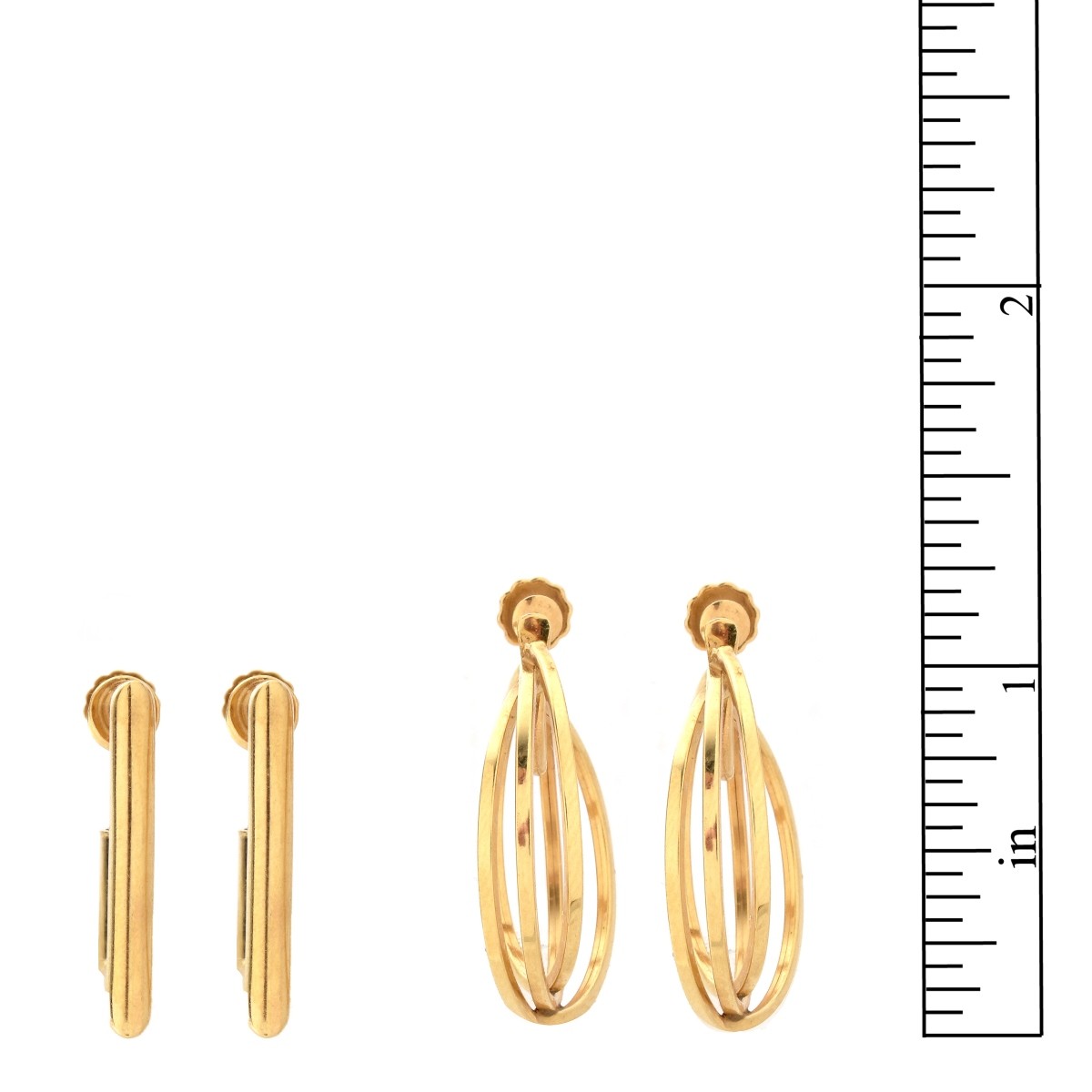 Two Pair 14K Earrings