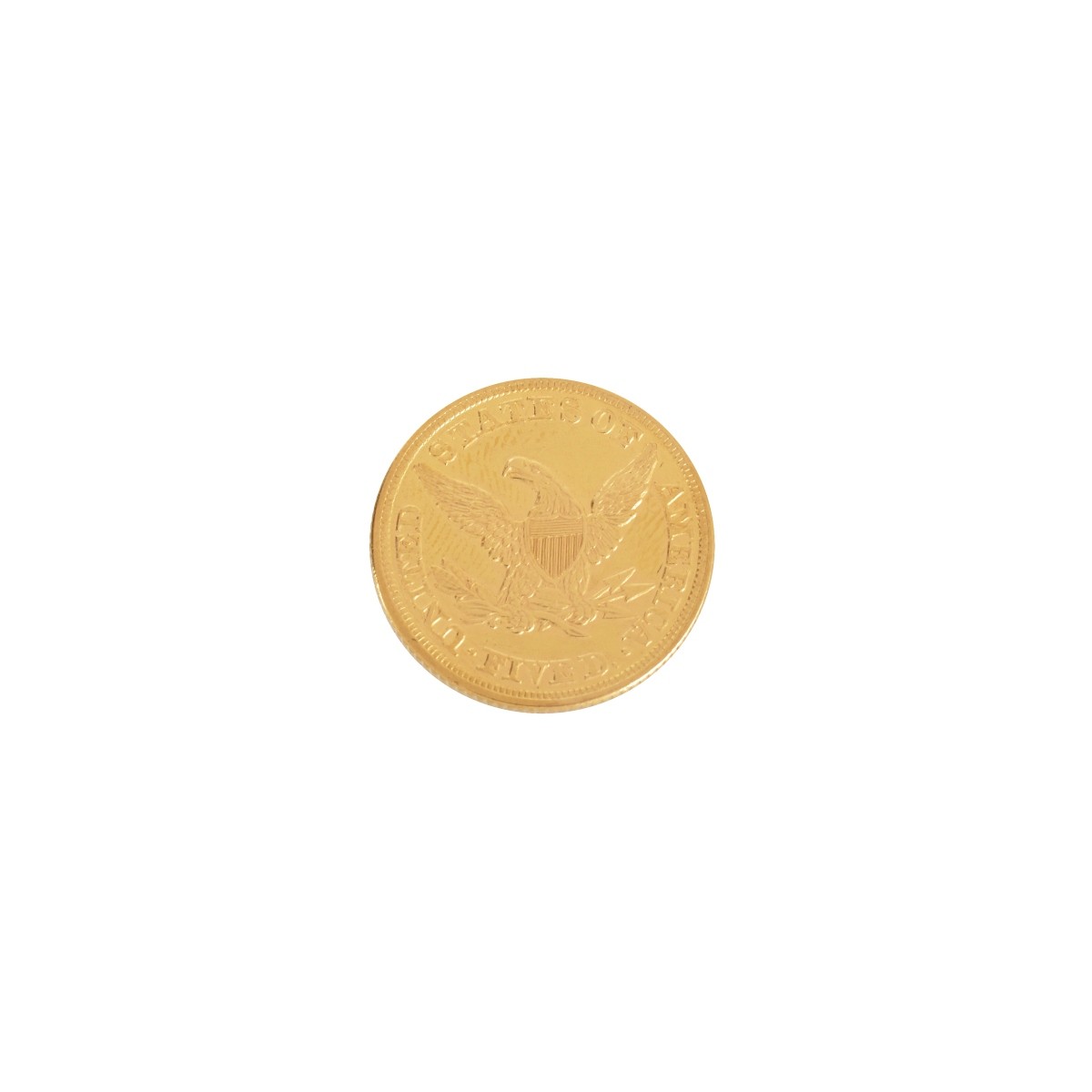 1857 US Gold Liberty Head $5