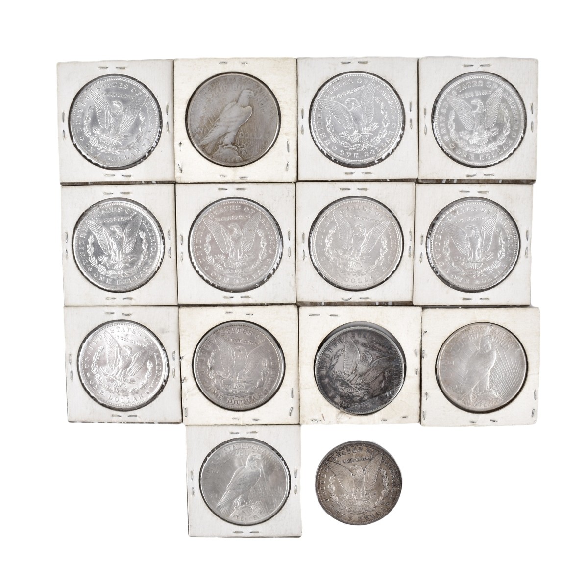 14 US Morgan Silver Dollar Coins