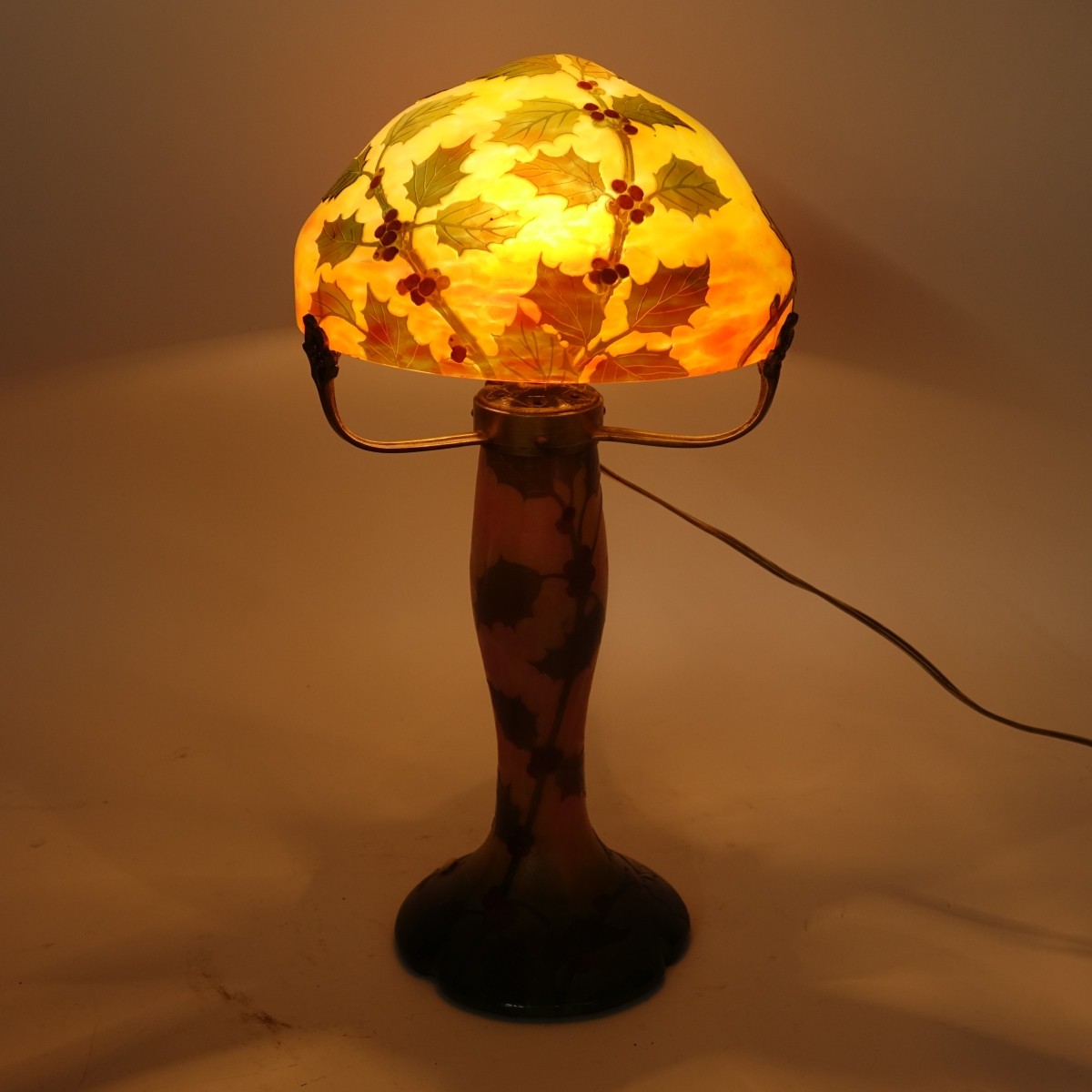 Legras Cameo Glass Lamp