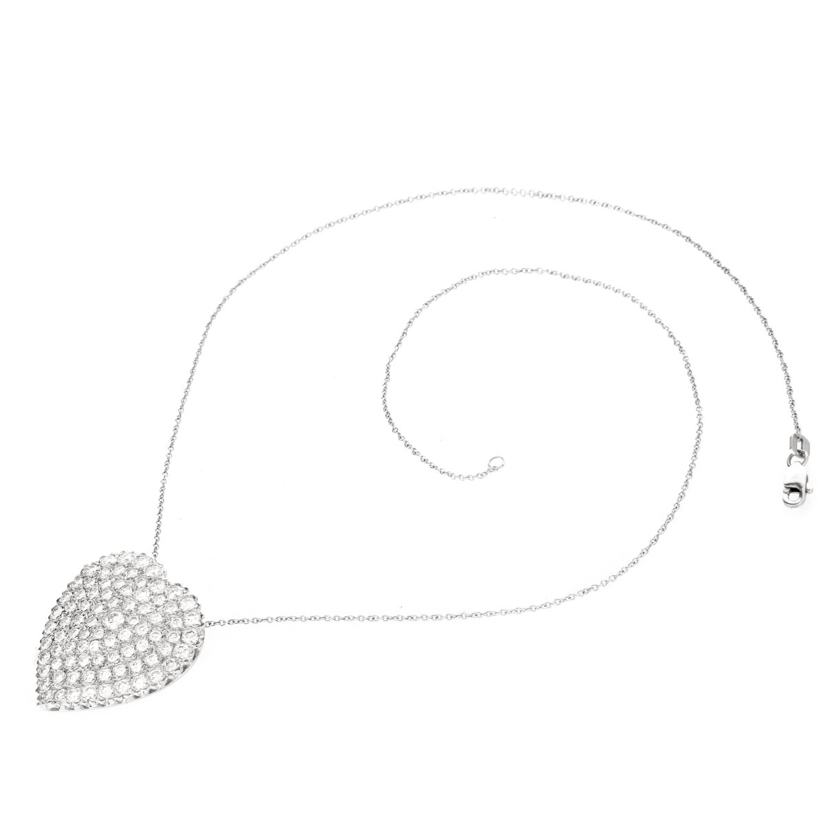 Diamond and 14K Heart Pendant Necklace
