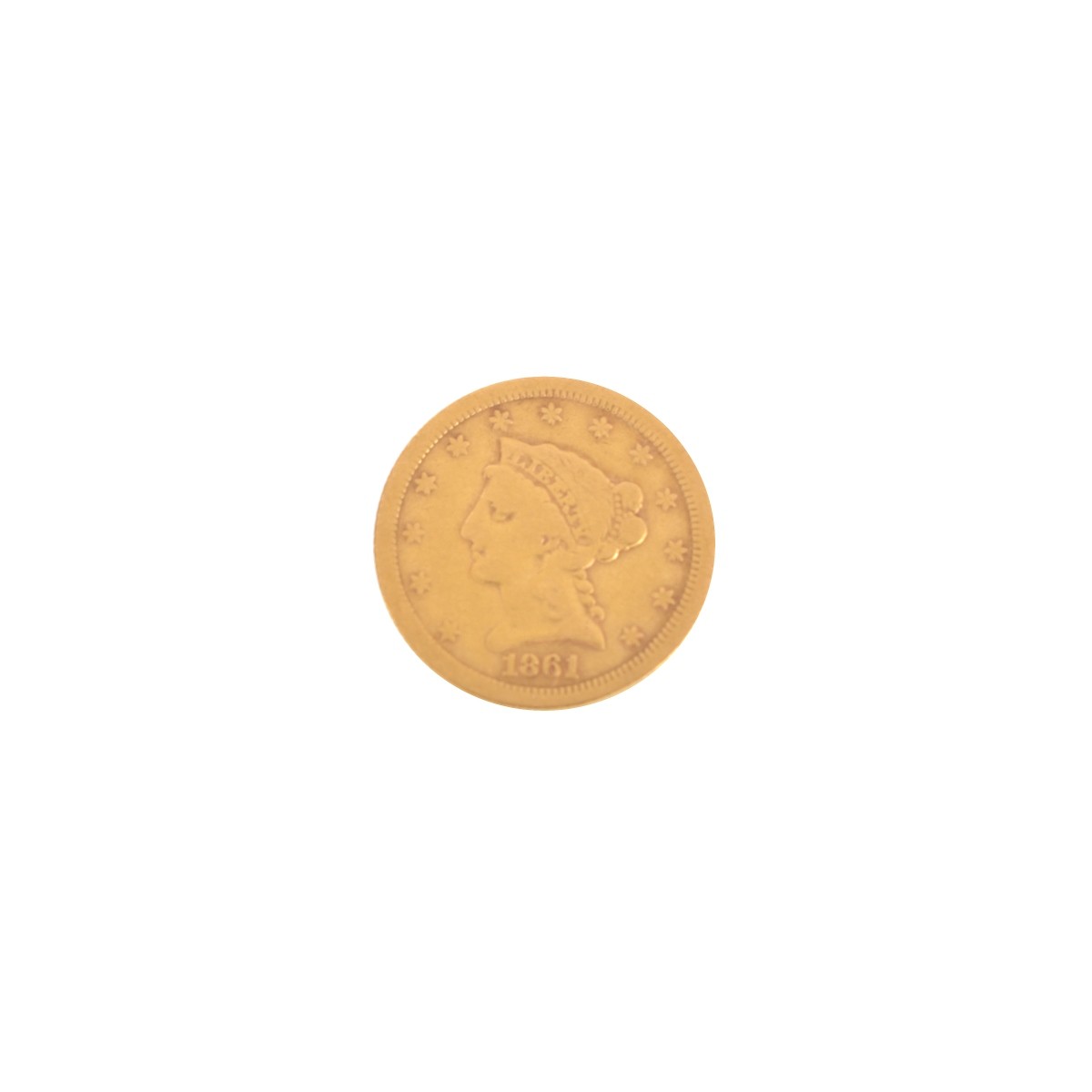 1861-S US Gold Liberty Head $2.50