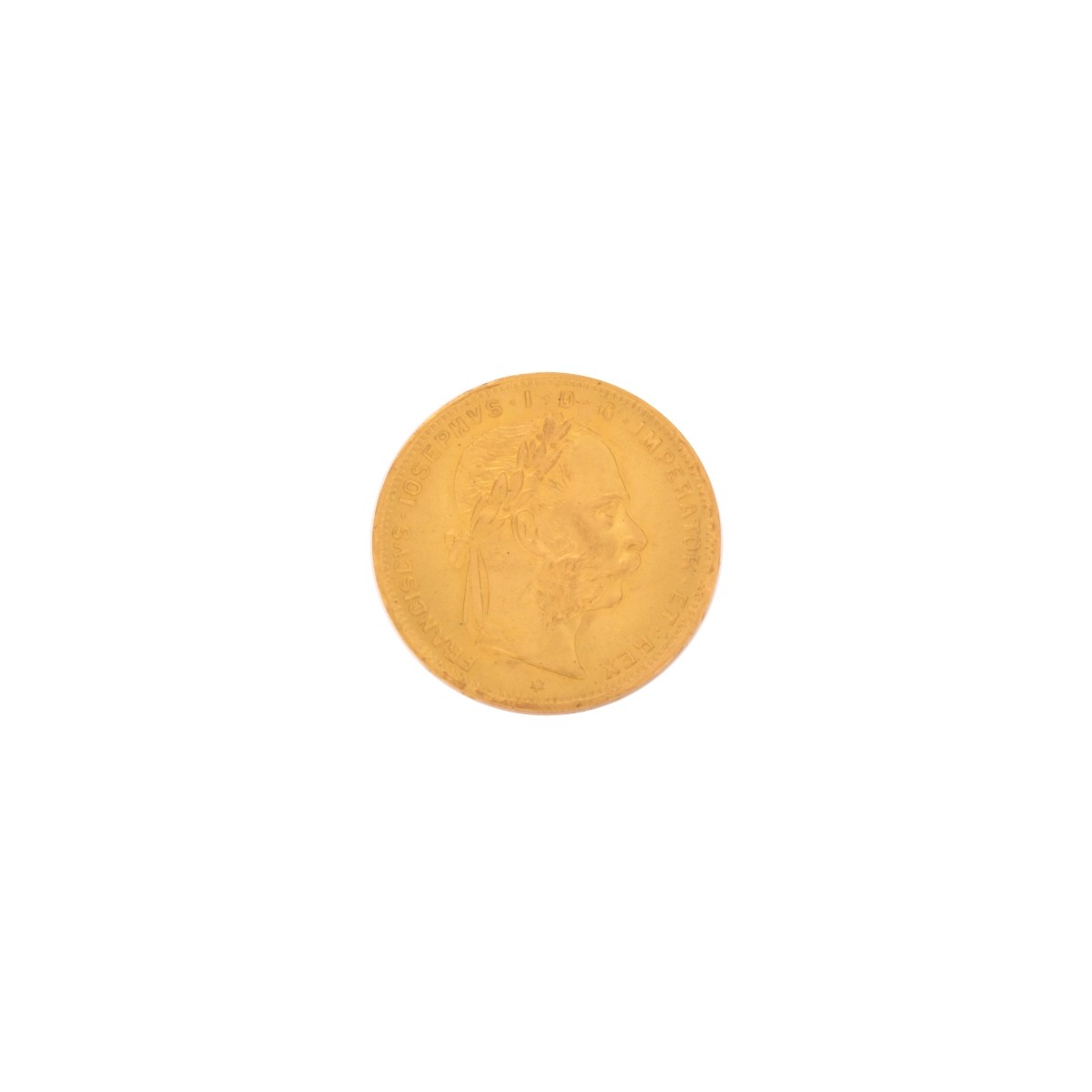 1892 Austrian Gold 8 Florins/20 Francs