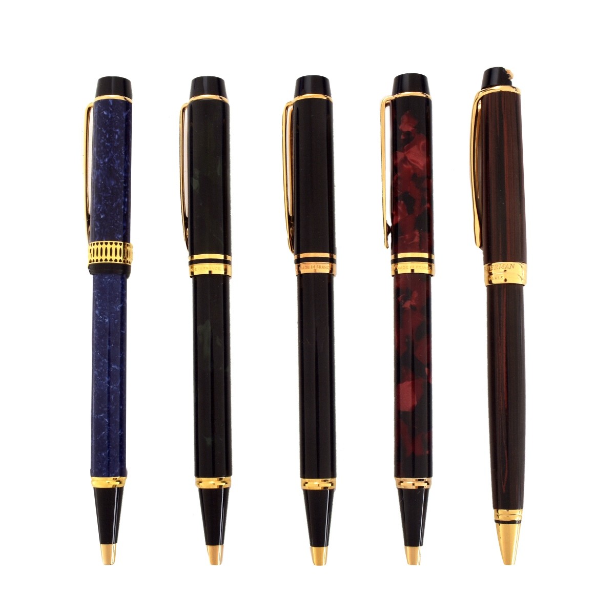5 Waterman Paris Ballpoint Pens