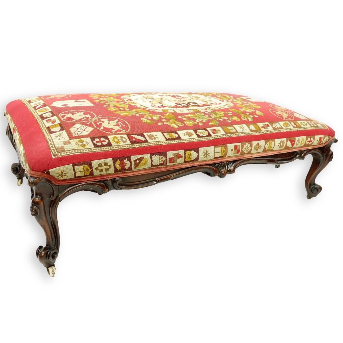 Victorian Needlepoint Bench | Kodner Auctions