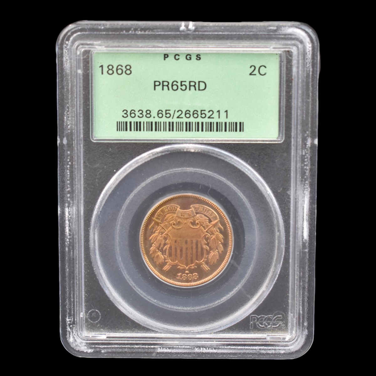 1868 US Shield Two Cent