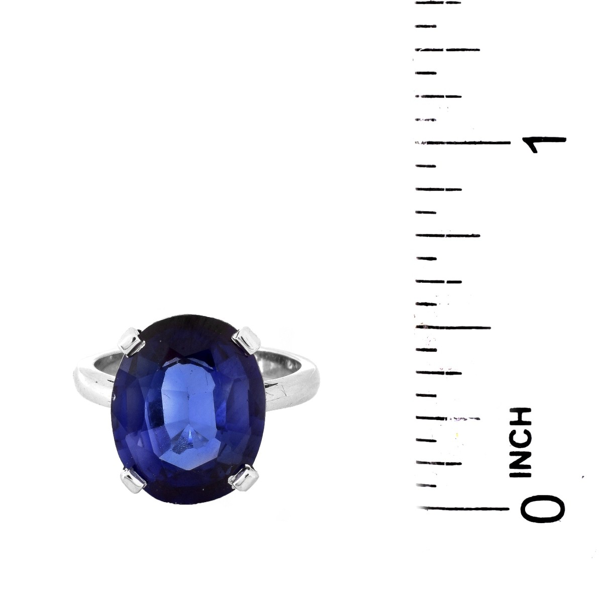 ASGL Sapphire and 14K Gold Ring