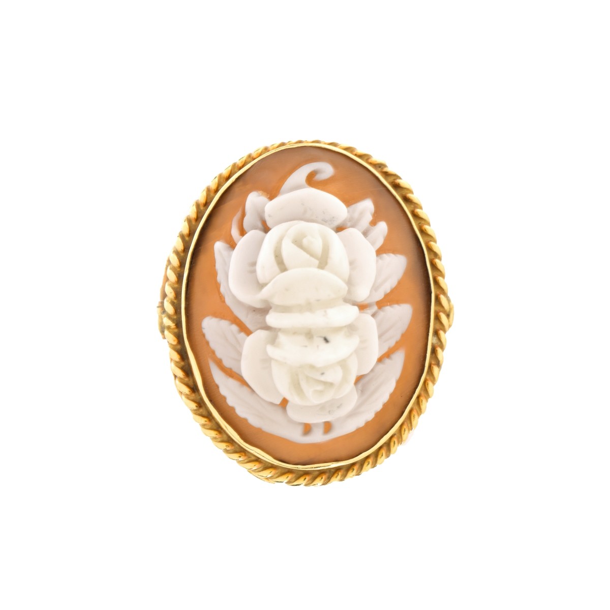 Shell Cameo and 14K Ring