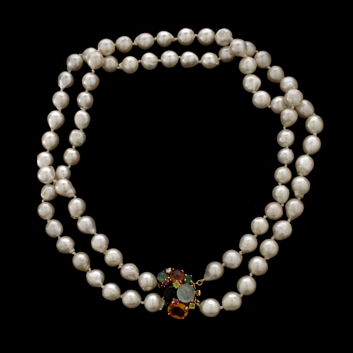 Pearl, Gemstone and 14K Necklace