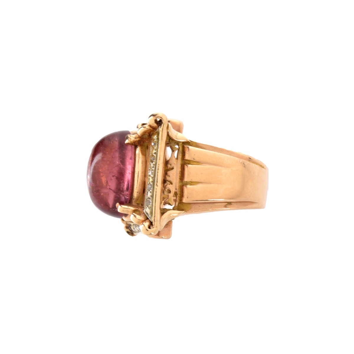 Tourmaline, Ruby and 14K Ring