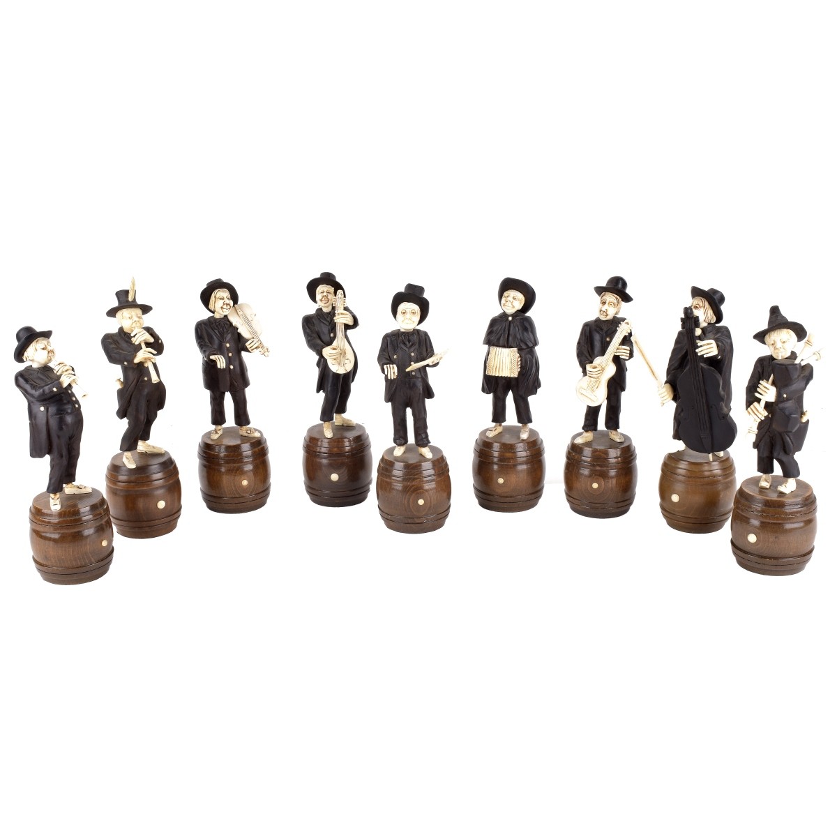 19C 9 Black Forest Ivory Accent Musicians