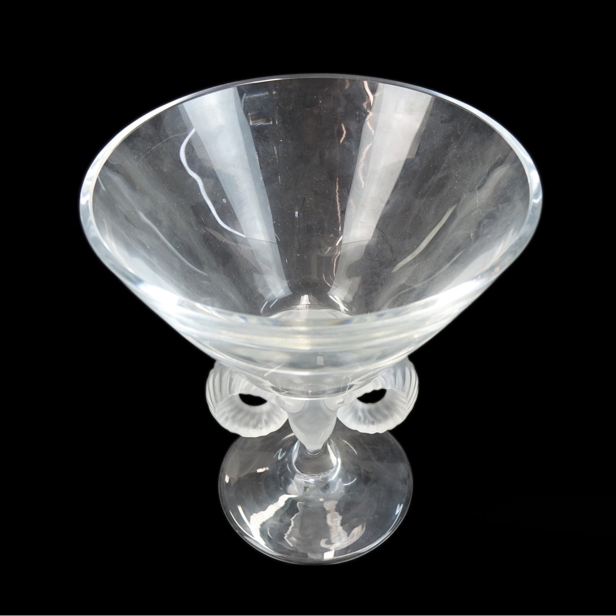 20C Lalique Aries Footed Compote