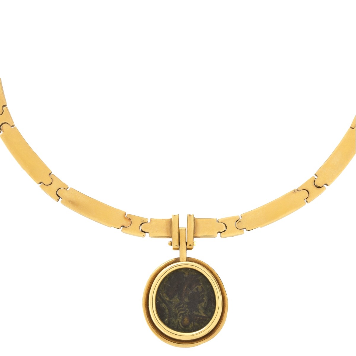 18K and Roman Coin Necklace
