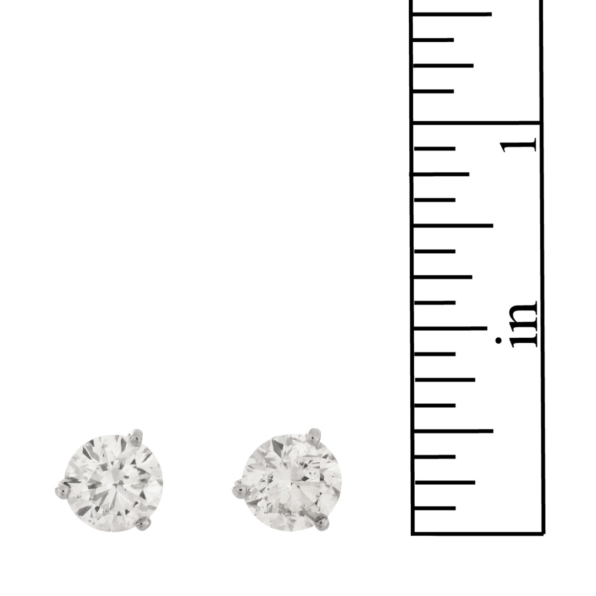 2.01 Carat Diamond Ear Studs