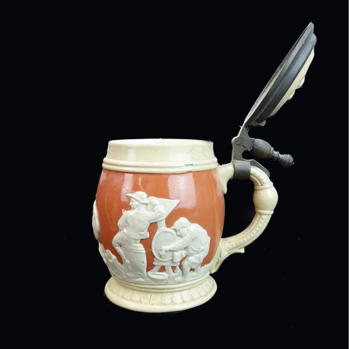 Seven (7) Pc Mettlach Beer Pitcher and Steins