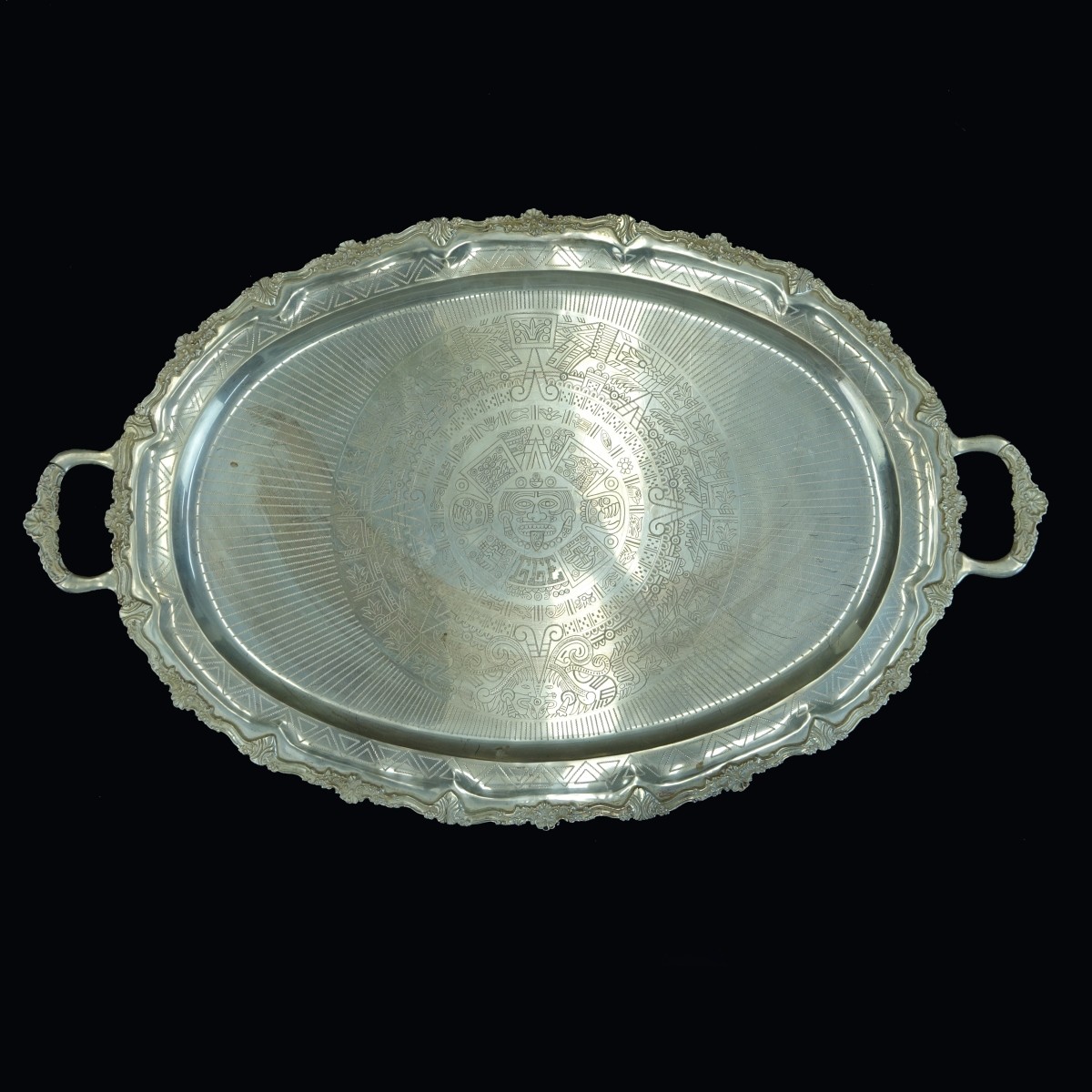 Large Mexican Sterling Silver Tray