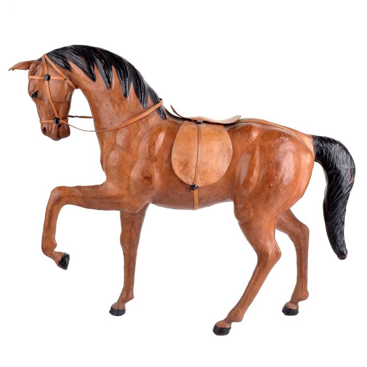 Leather Wrapped Galloping Horse
