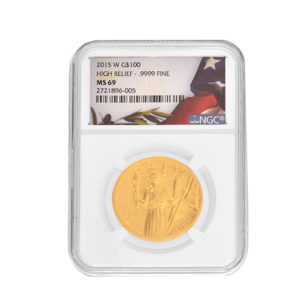 2015-W High Relief .9999 Fine Gold $100.00