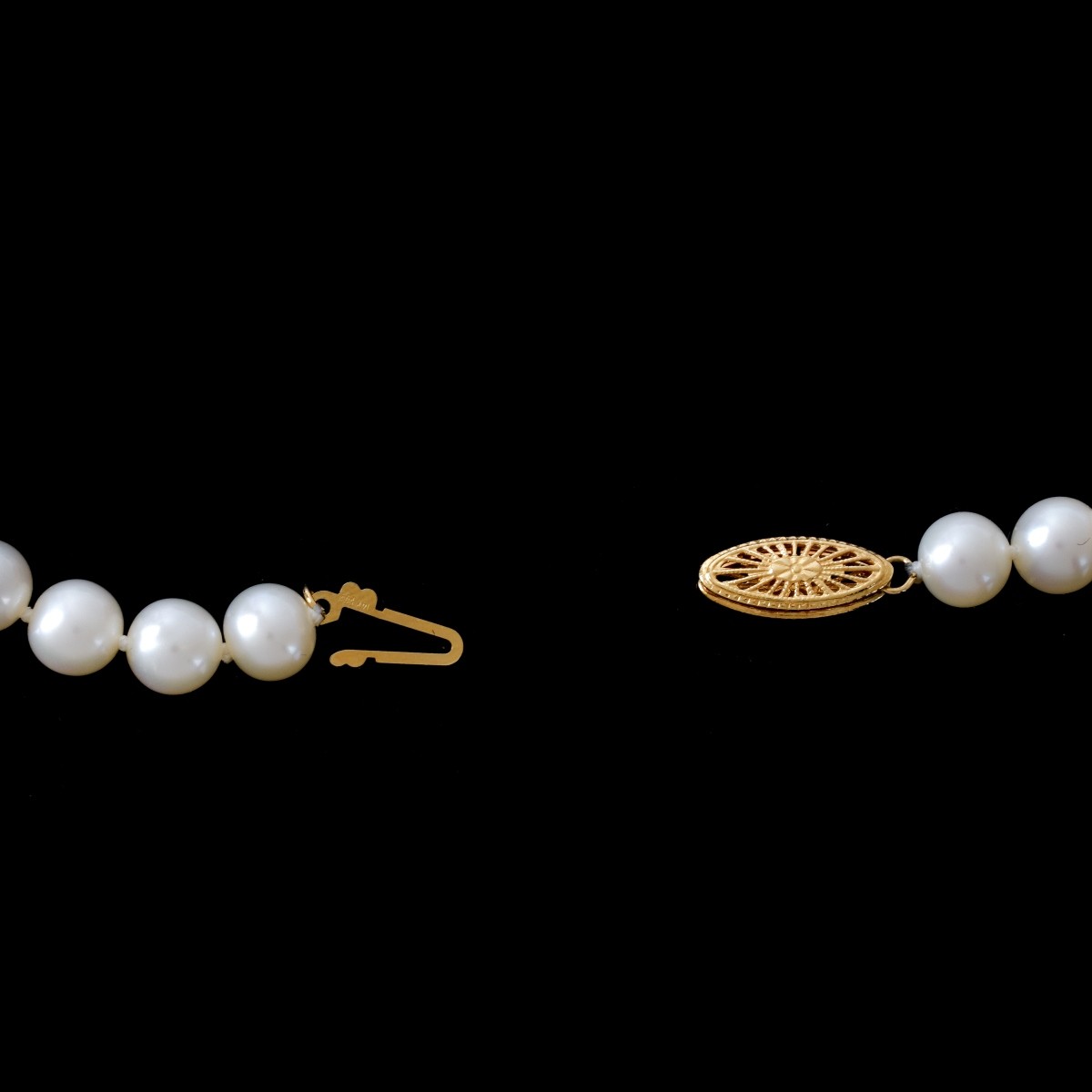 Pearl and 14K Necklace With Enhancer