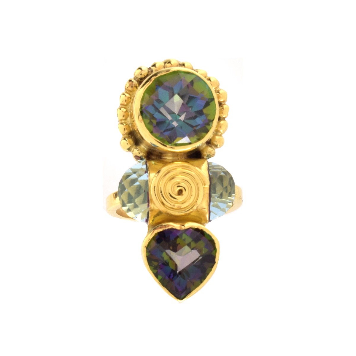 Mystic Topaz Ring and Earrings