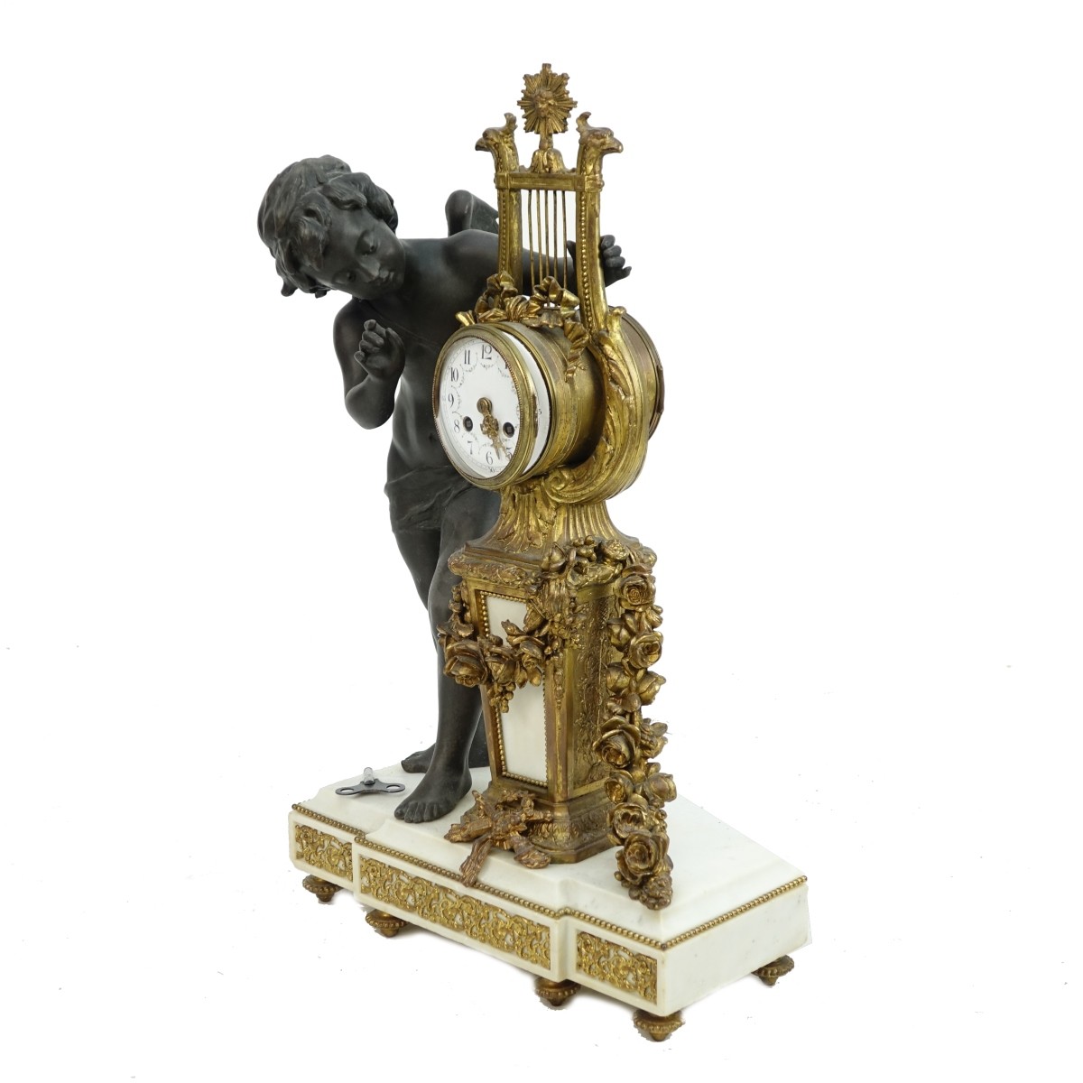 Antique Louis XVI Style Mantle Clock