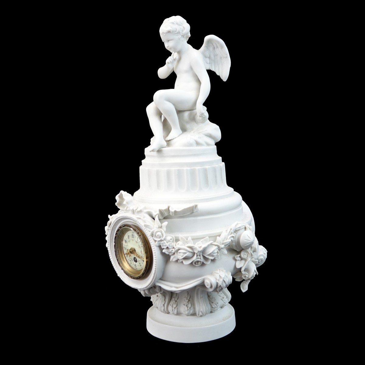 Sevres Style Bisque Porcelain Clock