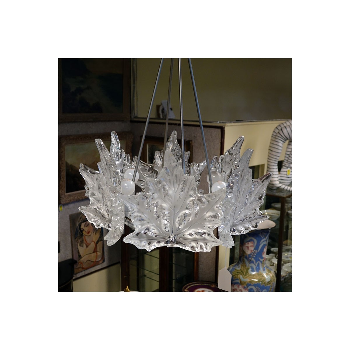 Lalique "Champ Elysees" Crystal Chandelier