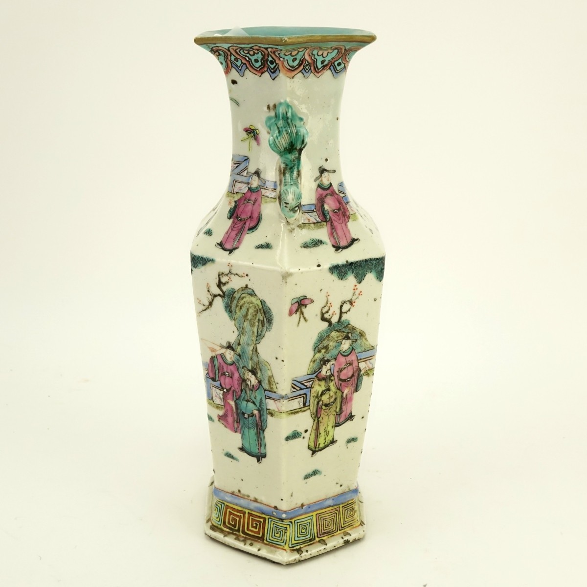 19C Chinese Hexagonal Porcelain Vase
