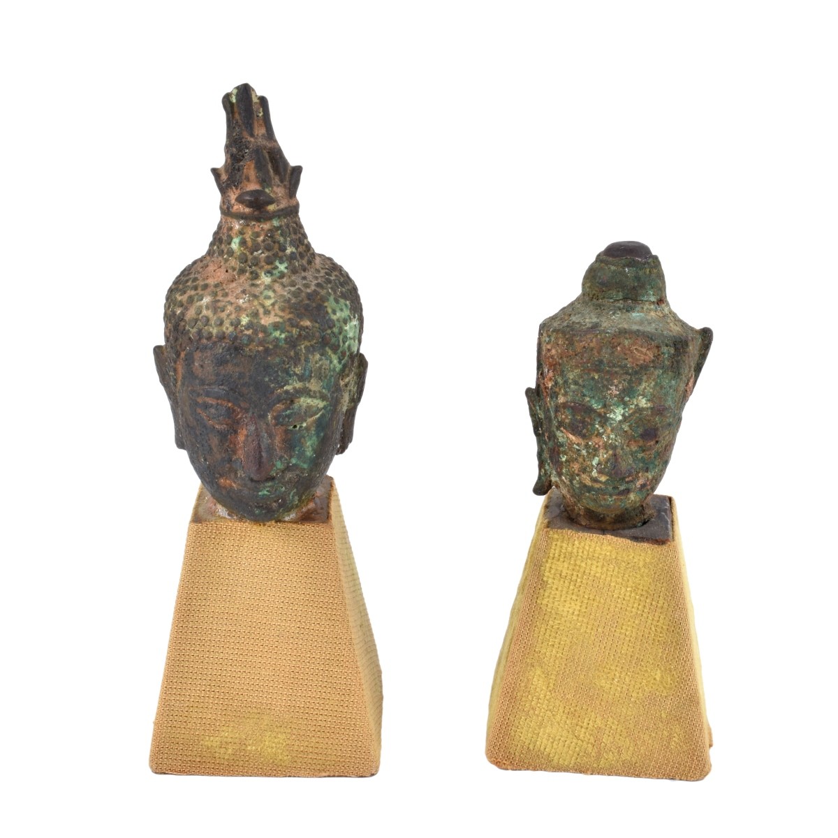 Two (2) 19th C. Chinese Bronze Miniature Buddha