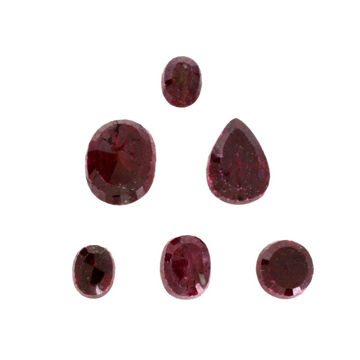 Six (6) Large Ruby Gemstones