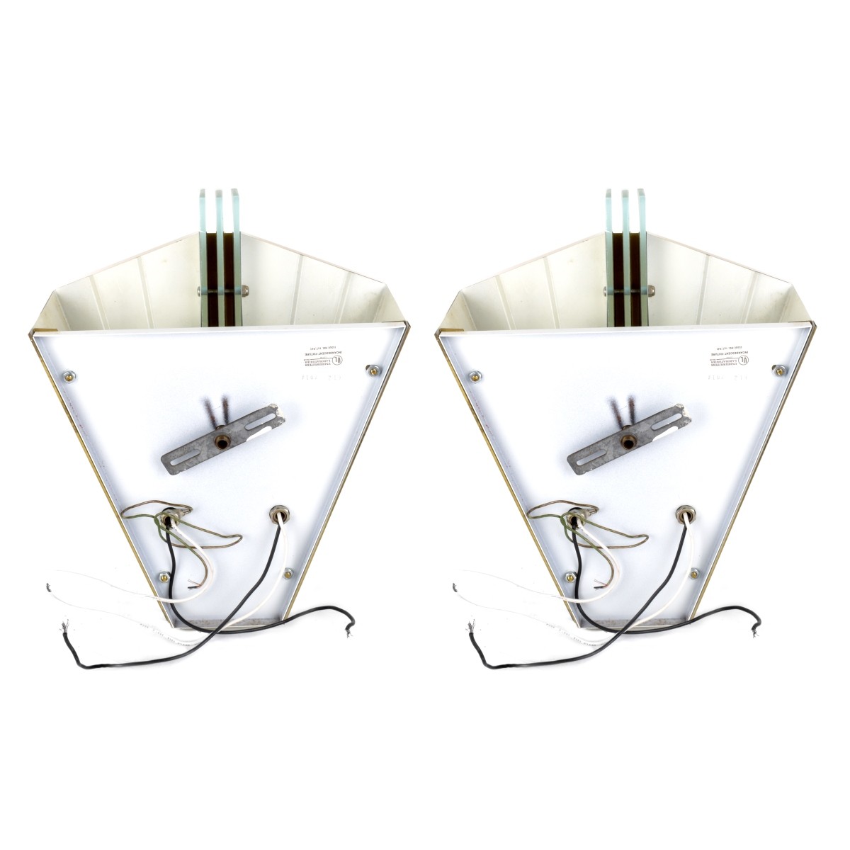 Pair of Karl Springer Style Wall Sconces
