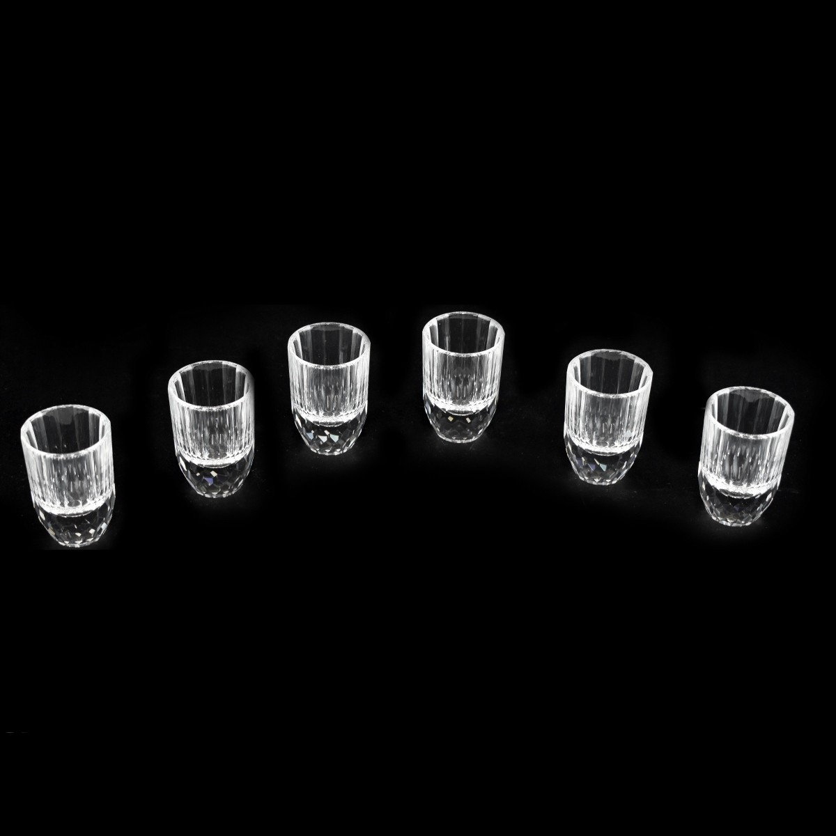 Six (6) Swarovski Crystal Shot Glasses