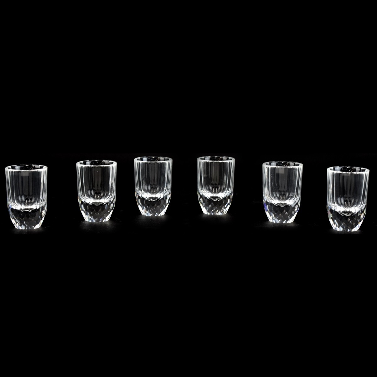 Six (6) Swarovski Crystal Shot Glasses