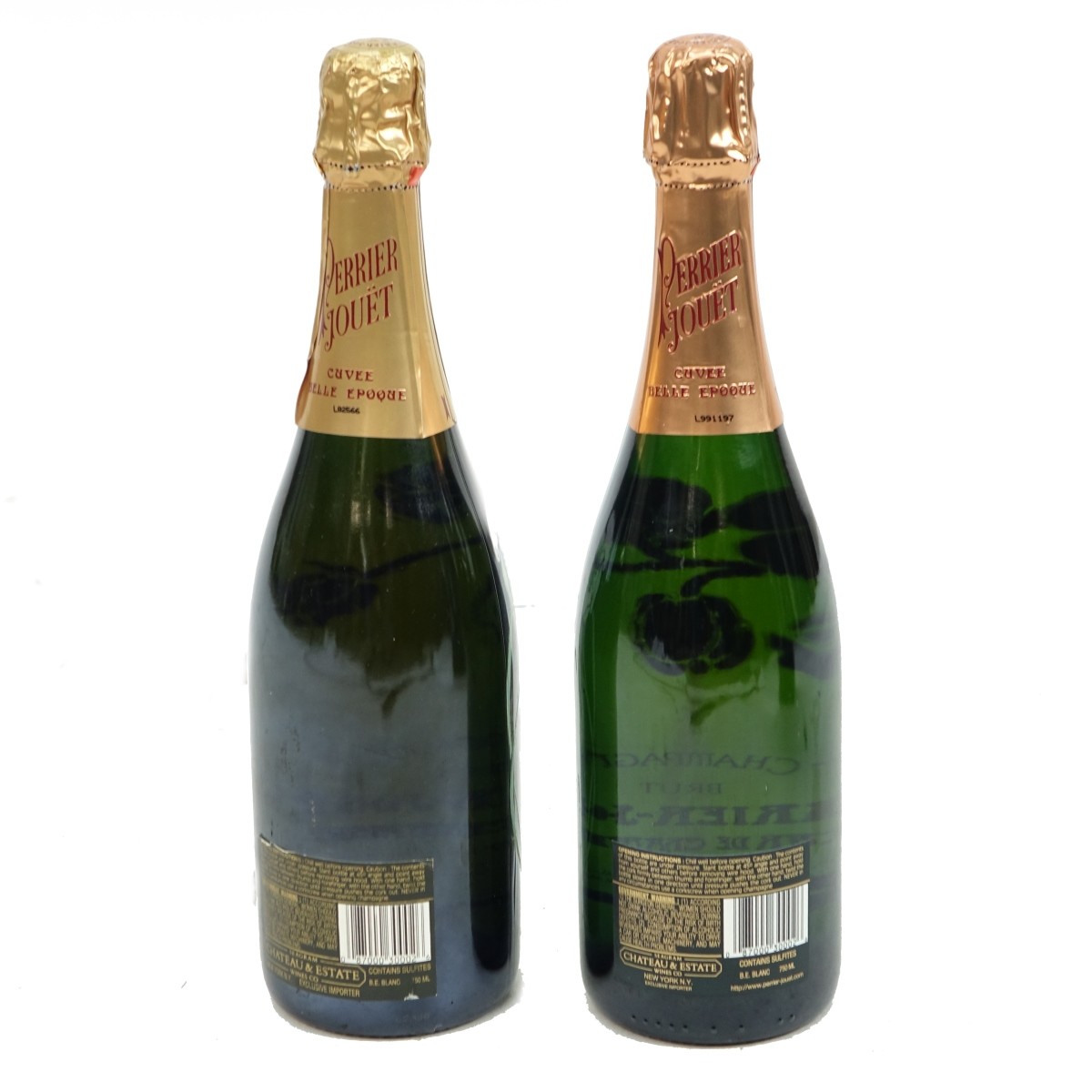 Two (2) Perrier-Jouet Fluer De Champagne