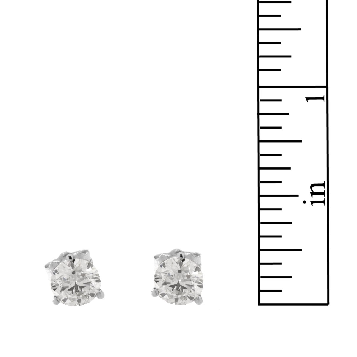 1.40 Carat Diamond Ear Studs