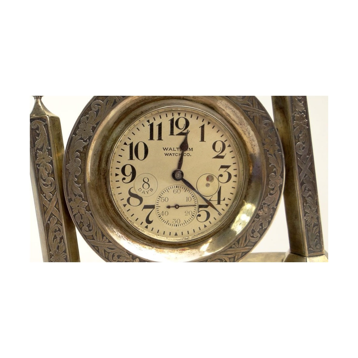 Antique Waltham Watch Co in Sterling Stand
