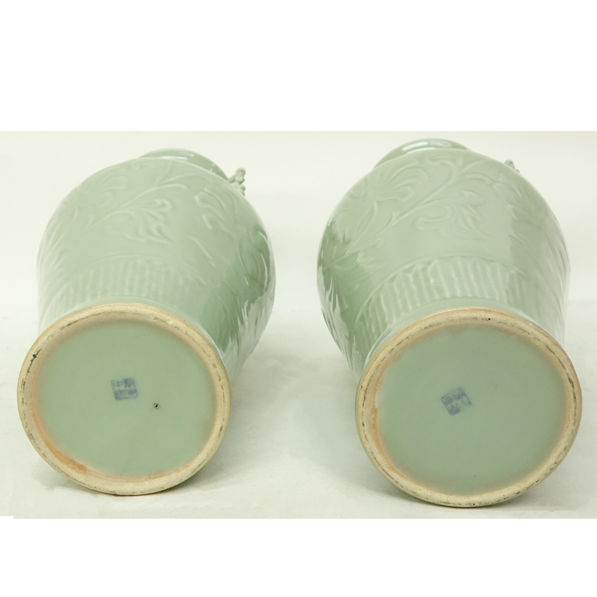 Pair of Chinese Longquay Style Celadon Vases