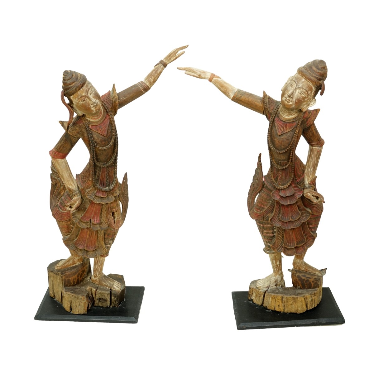 Pair of Large Thai Figures