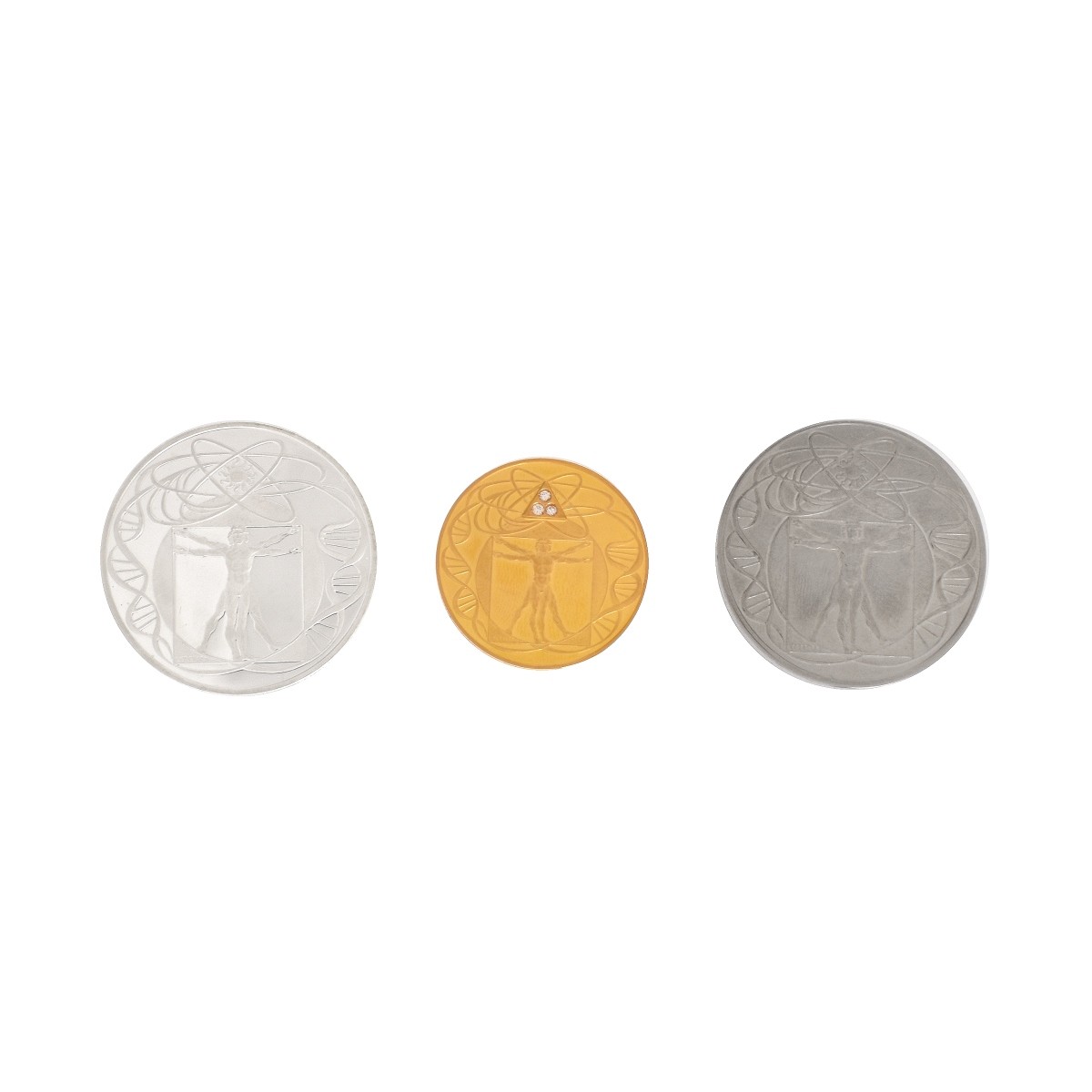 Three (3) 2000 III Millennium Italian Medals
