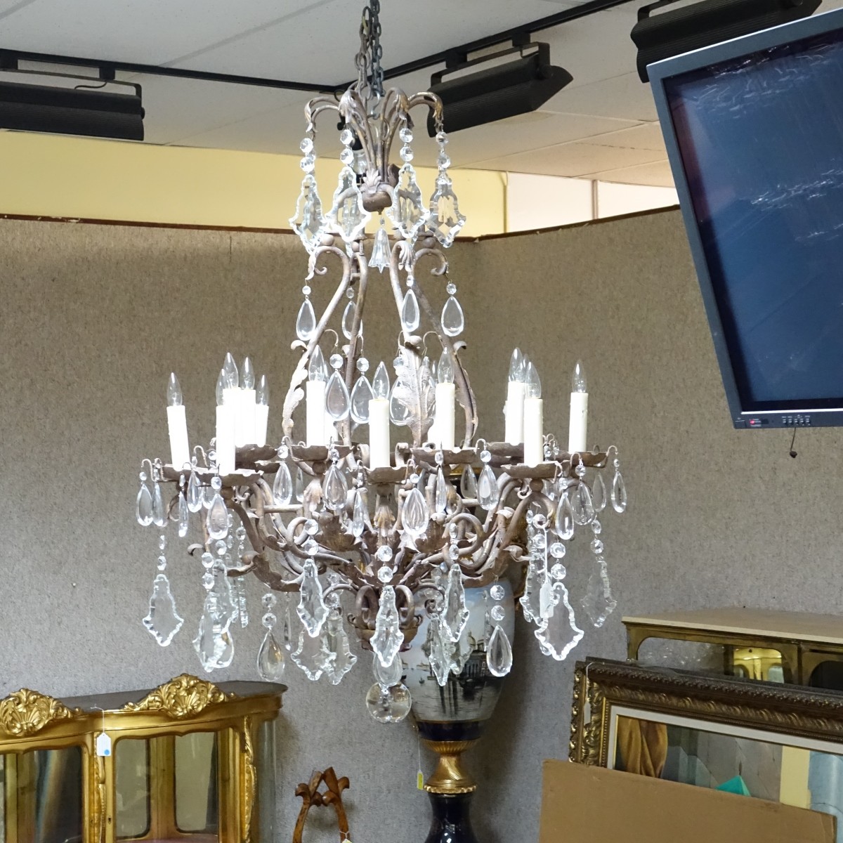 Large French style Crystal Chandelier