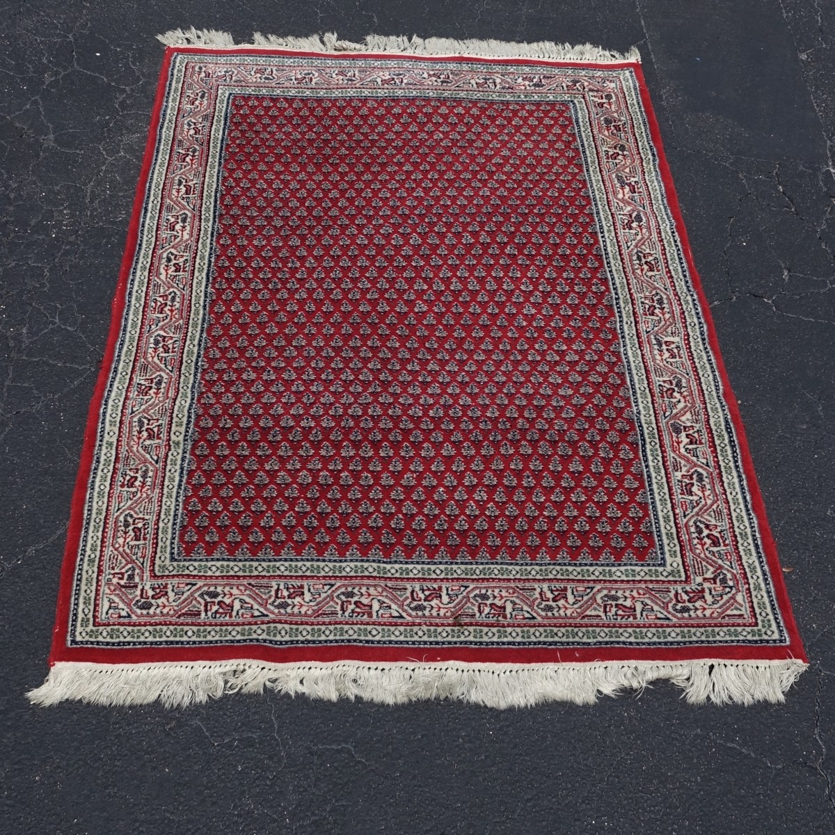 Semi Antique Persian Bokhara Wool Rug