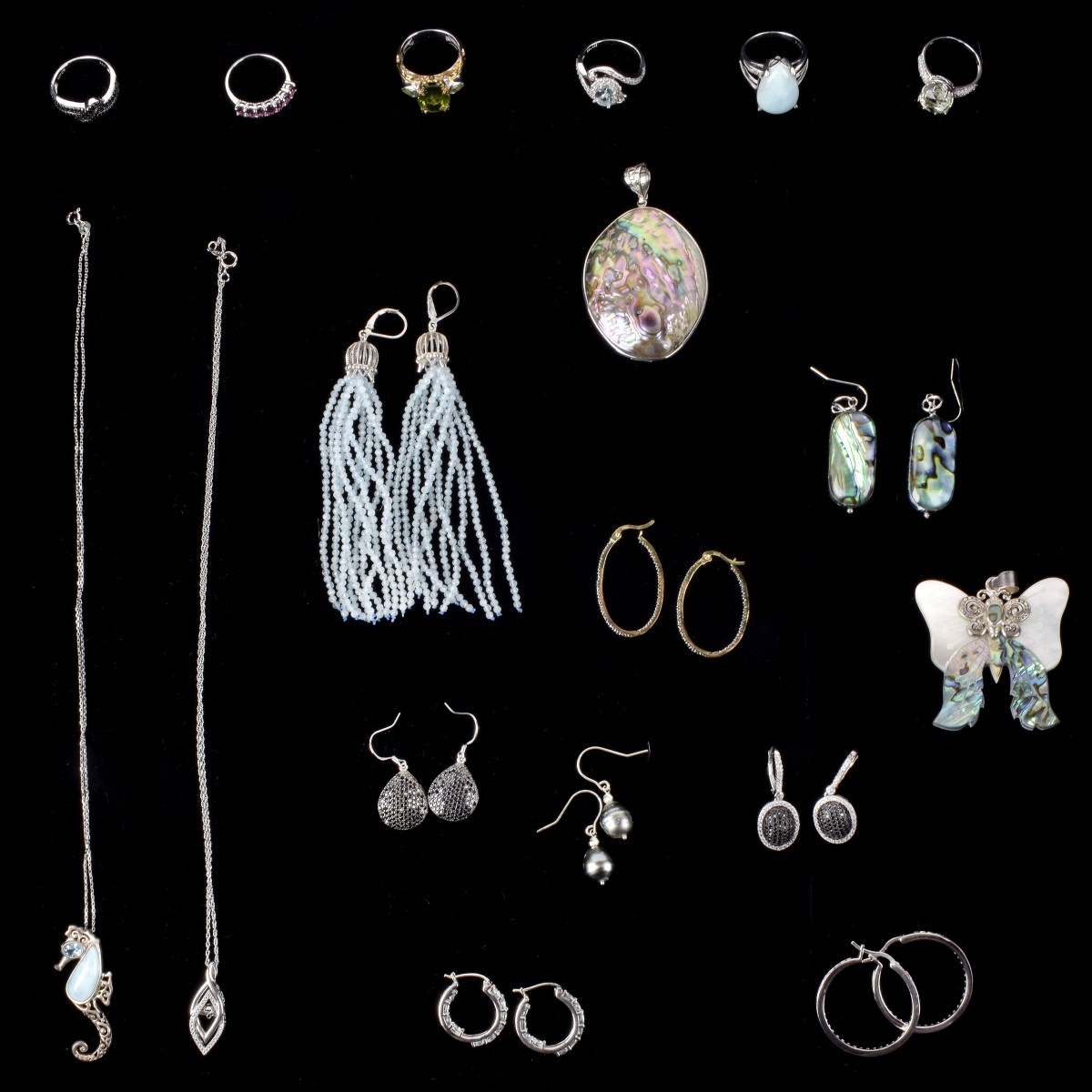 Collection of Sterling and Gemstone Jewelry