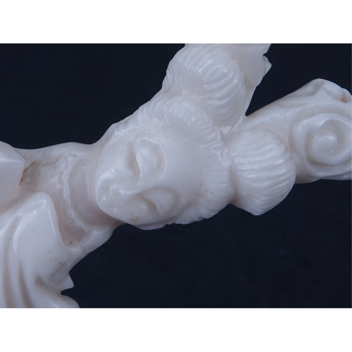 Antique Chinese White Coral Guanyin