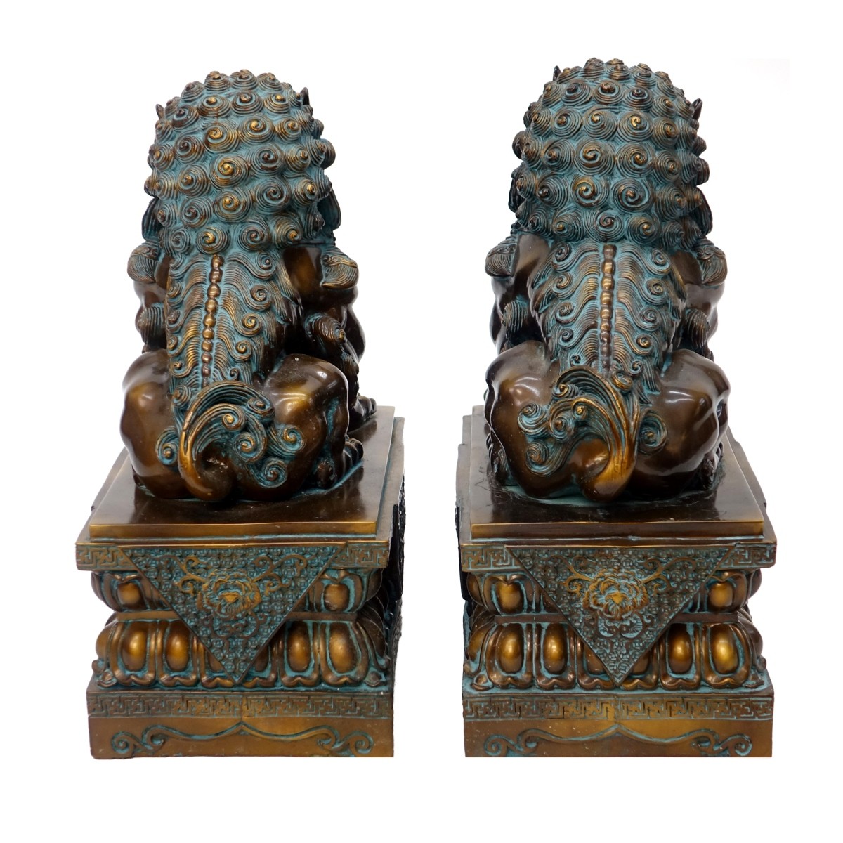 Pair of Large Chinese Foo Lion Sculptures