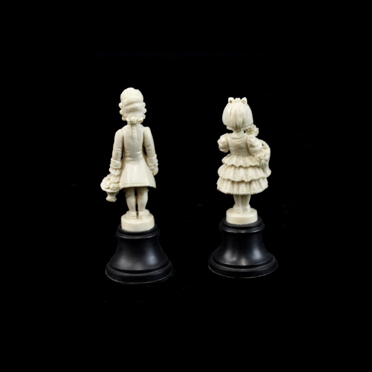 Pair of European Carved Miniature Figurines