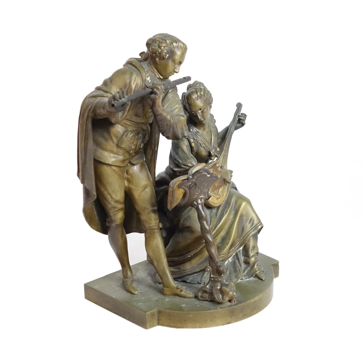 20th C. French Bronze Sculpture of Musicians