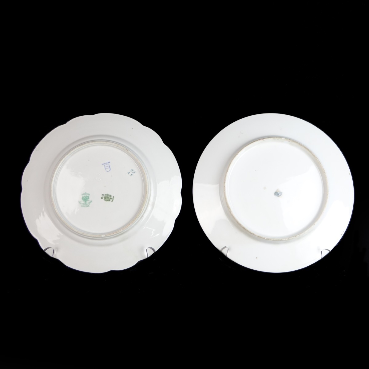 Two (2) Vintage Porcelain Cabinet Plates