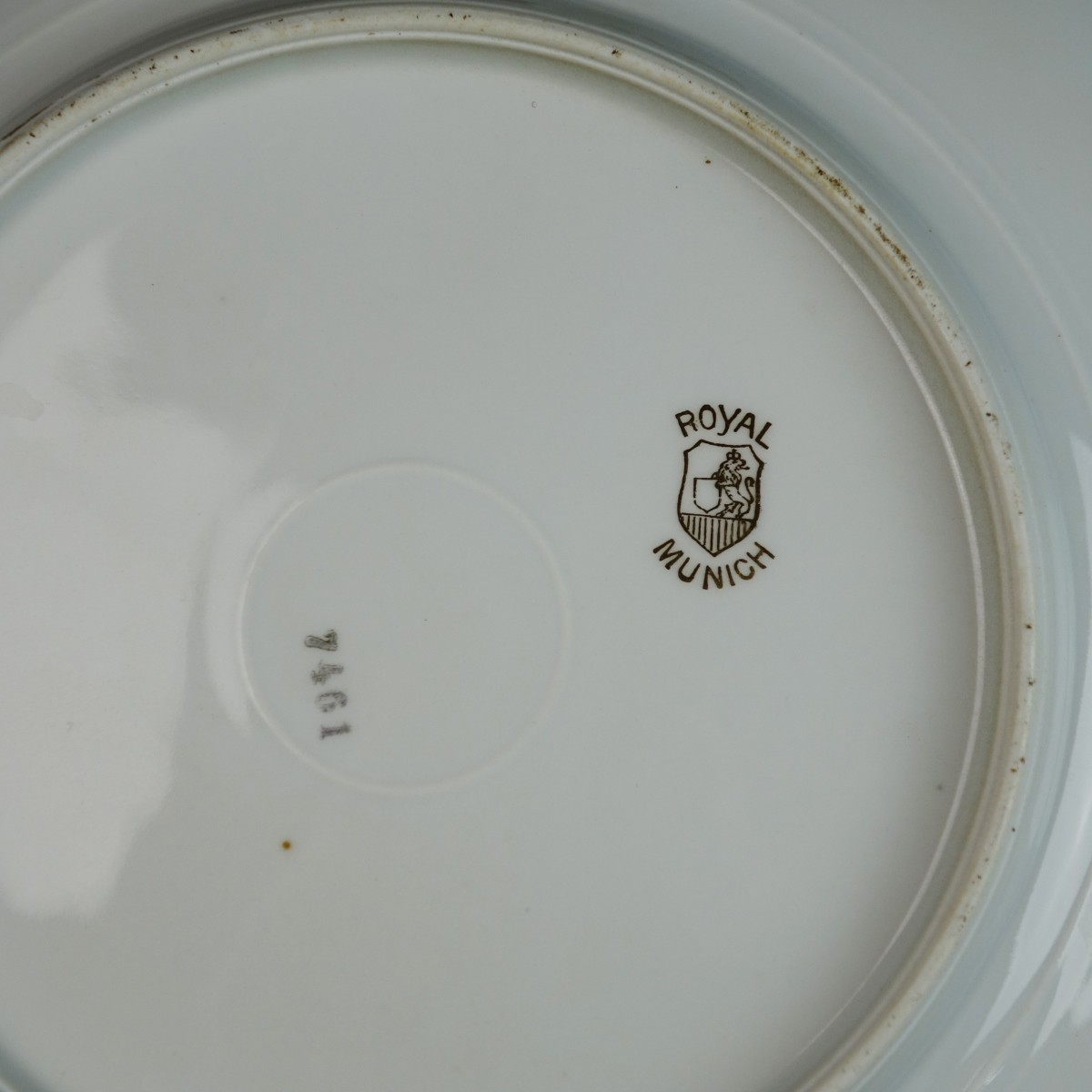 Two (2) Vintage Porcelain Cabinet Plates